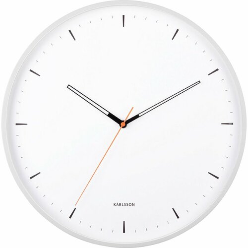 Karlsson 5940WH designové nástěnné hodiny 40 cm, bílá