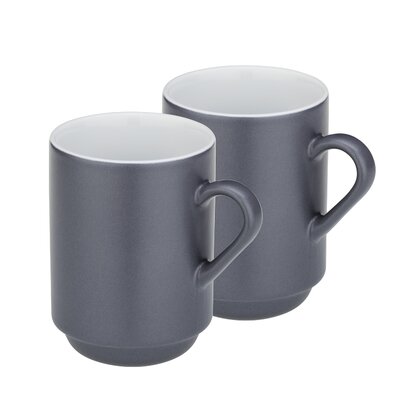 Kela Komplet keramičnih skodelic MATTIA, 2 kos,siva, 300 ml