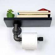 Suport pentru hârtie igienică Boruraf 239, negru/argintiu