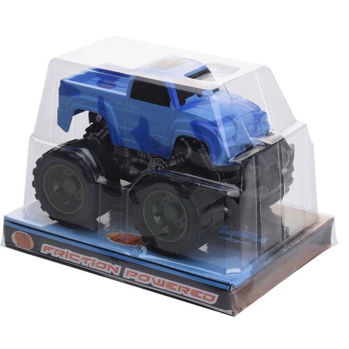 Monster truck kék, 13 cm