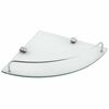 AQUALINE RB115 Rumba Glas-Eckregal 25 x 4,2 x 25 cm, Klarglas