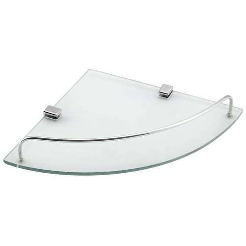 AQUALINE RB115 Rumba Glas-Eckregal 25 x 4,2 x 25 cm, Klarglas