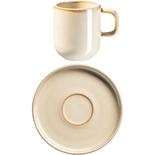 Mäser Espressotassen-Set mit Untertassen Cordelia Sand, 6+6 Stück