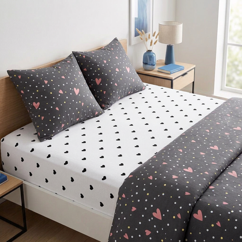 4Home jersey prestieradlo Srdiečka, 160 x 200 cm