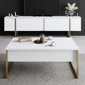 Konferenční stolek Luxe White and Gold
