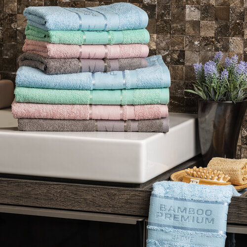 4Home Handtuch Bamboo Premium Hellblau, 30 x 50 cm, Set 2 St.