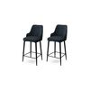 Barstuhl-Set Enox Anthracite and Black, 2 Stück