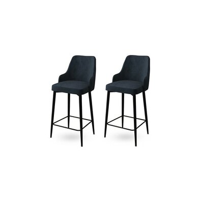 Sada barových židlí Enox Anthracite and Black, 2 ks