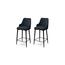 Barstuhl-Set Enox Anthracite and Black, 2 Stück