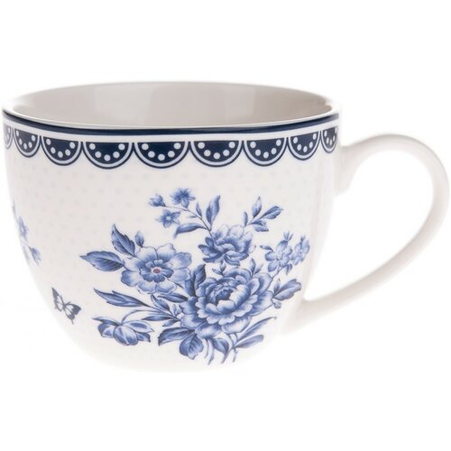 4-częściowy zestaw filiżanek porcelanowych Blue  Rose, 90 ml