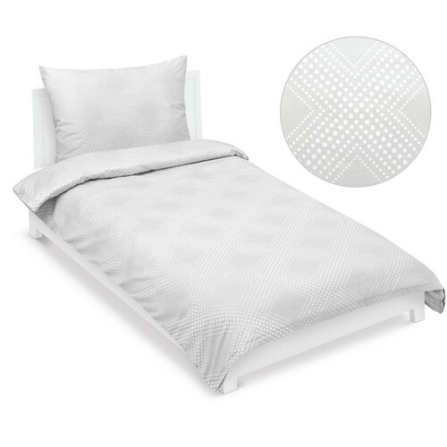 Bellatex Saten posteljnina Linie bela, 140 x 200 cm, 70 x 90 cm