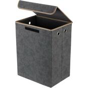 Autronic Cutie de depozitare din material textilcu capac 38 × 28 × 50 cm, gri