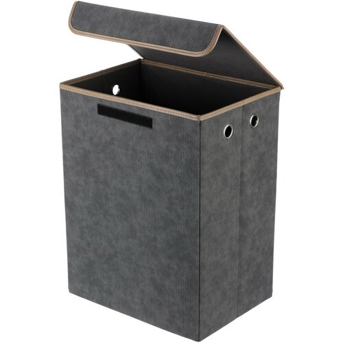 Autronic Látkový úložný box s vekom 38 × 28 × 50 cm, sivá