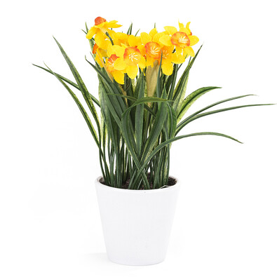 Umelá kvetina Narcis, tmavo žltá