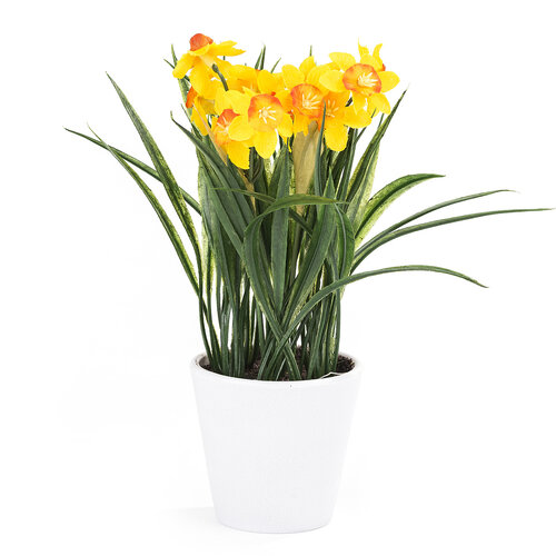 Umělá květina Narcis, tmavě žlutá