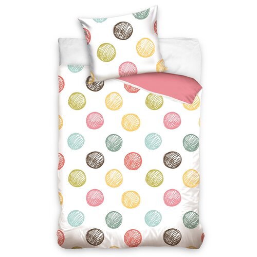 BedTex Bavlnené obliečky Color Dots, 140 x 200 cm, 70 x 90 cm