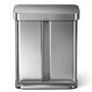 Simplehuman Pedálový odpadkový kôš na triedený odpad, 58 l, kefovaná oceľ, FPP