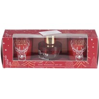 Sada svíček a difuzéru Christmasy červená 3 ks, 19 x 6,5 cm