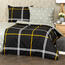 Lenjerie de pat 4Home Carouri negru din bumbac, 140 x 220 cm, 70 x 90 cm