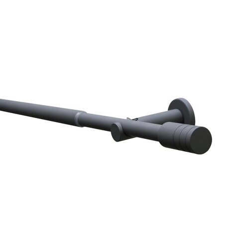 Súprava záclonová roztiahnuteľná ELBA Valec19/16 mm, 190 - 340 cm, bridlicová