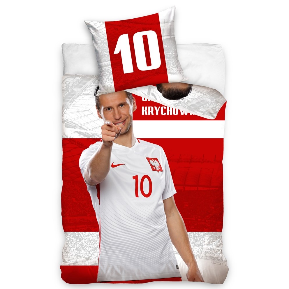 TipTrade Bavlnené obliečky Polska Krychowiak Stripe, 160 x 200 cm, 70 x 80 cm