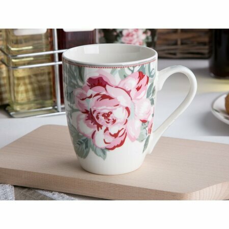 Altom Sada porcelánových hrnků Paris Rose 320 ml, 4 ks, bílá