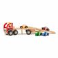Woody Autotransporter mit Rennwagen, 27 x 8 x 11 cm