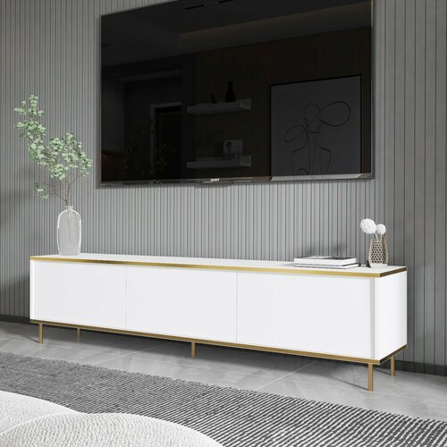 Imaj White and Gold TV-asztal