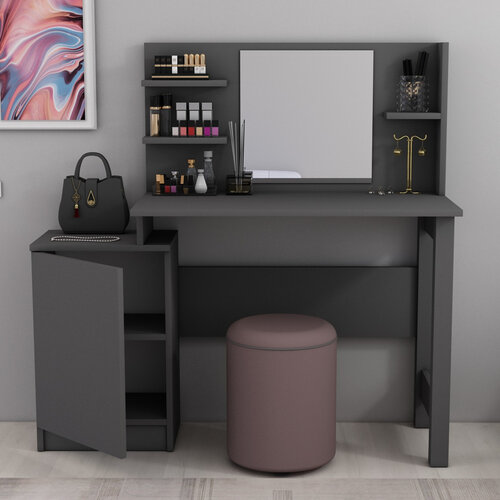 Kosmetický stůl Jeni Anthracite