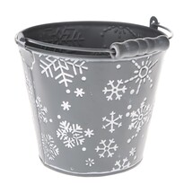 Plechový obal na kvetináč Snowflakes, 11,5 x 14 cm Plechový obal na kvetináč Snowflakes, 11,5 x 14 cm
