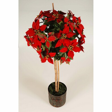 Stromek Poinsettie červená, 110 cm