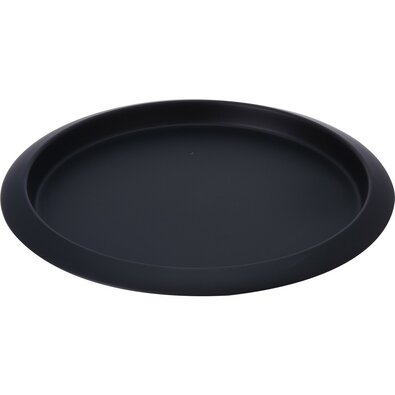 Serviertablett aus Edelstahl, Schwarz