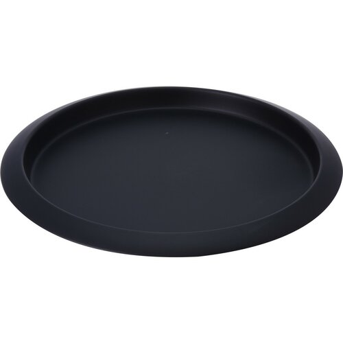 Serviertablett aus Edelstahl, Schwarz