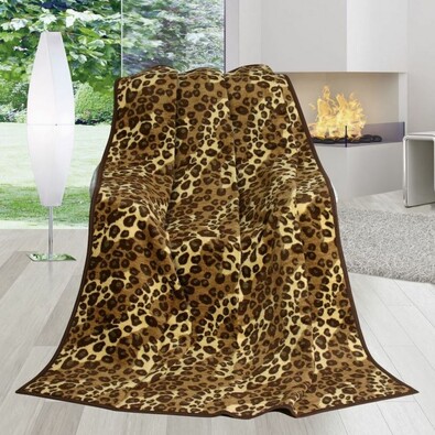 Pătură Karmela Plus, Blană de leopard, 150 x 200 cm