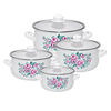 Set de vase Altom Charlotta, 8 piese, alb