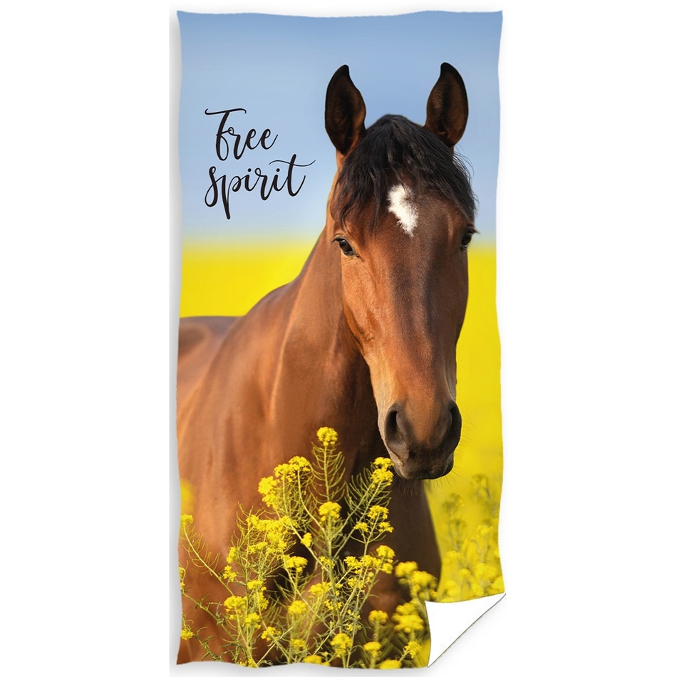 CARBOTEX Osuška Kůň Hnědák Free Spirit, 70 x 140 cm