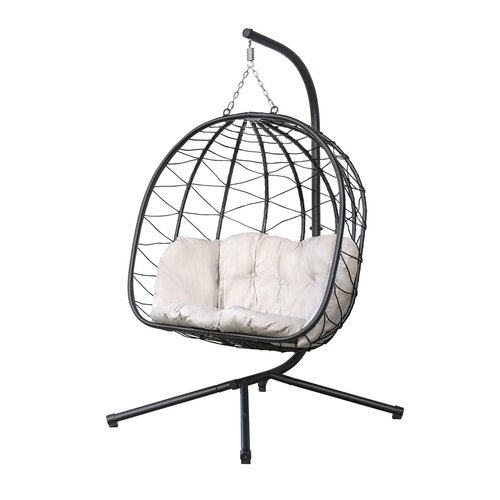 Happy Green Villa Big függő rattan szék, 120 x 110x 200 cm