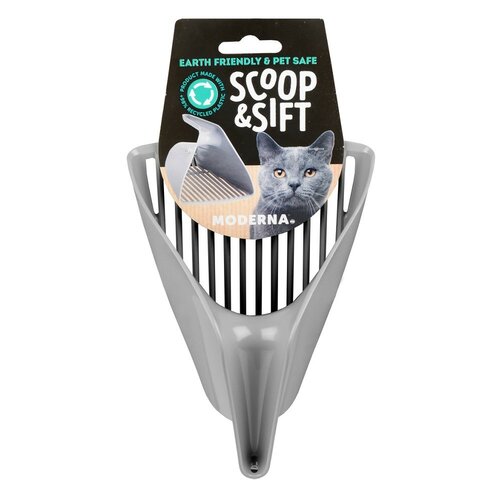 Moderna SCOOP & SIFT szitáló lapát szürke, 13,3 x 15,5 cm
