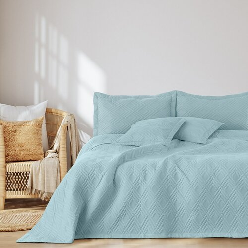 Restilo Bettüberwurf Ophelia Blau, 220 x 240 cm