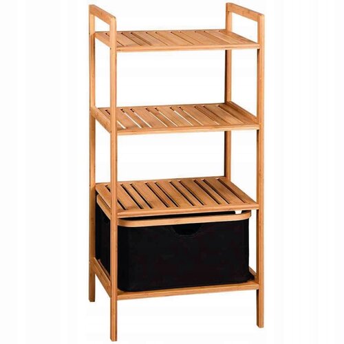 Kesper 19438 Bambusregal mit Korb, 93,5 x 44 x 34 cm