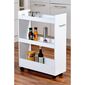 Kesper 24852 Nischenregal auf Rollen, weiß, 78 x 22 x 60 cm