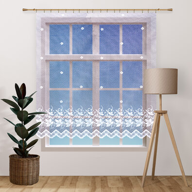 4Home Zavese Flowers mini ravne, 400 x 120 cm