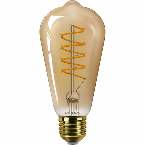 Philips LED filament żarówka  E27 ST64 4 W (25 W) 1800K ściemnialna, bursztynowy