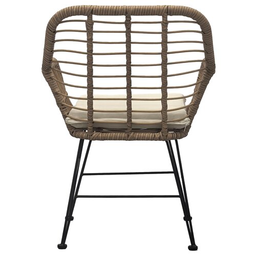 Zestaw ogrodowy Autronic 1+2, metal, poliratan, naturalny, AZ-F1208 NAT