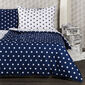 4Home Baumwollbettwäsche Stars Navy Blue, 160 x 200 cm, 70 x 80 cm
