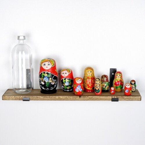 Lam009 Black and Walnut polc