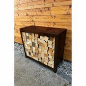 Stora Záhradný drevník 80 x 80 x 40 cm, corten CORGARDEN 1038