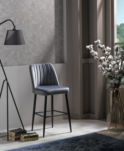 Barstuhl-Set Vento Grey, 4 Stück