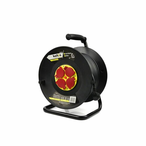 Električni podaljšek 3x2,5 mm2, 50 m z navijalom