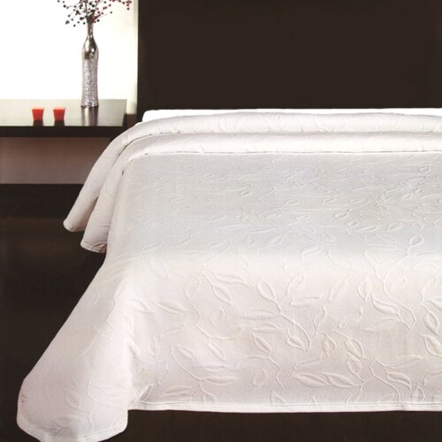 Prehoz na posteľ Floral biela, 140 x 220 cm